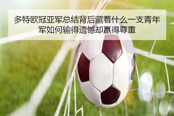 多特欧冠亚军总结背后藏着什么一支青年军如何输得遗憾却赢得尊重 - leyu